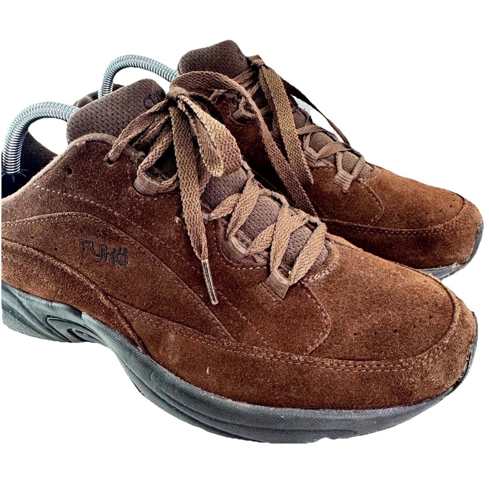 Ryka Kelly Ripa Sneakers Women Size 11 Brown Suede Comfort Lace Up Walking Shoes